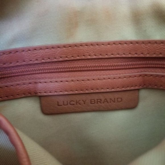 LUCKY BRAND Red Brick Genuine Leather Crossbody Shoulder Bag - Picture 12 of 13